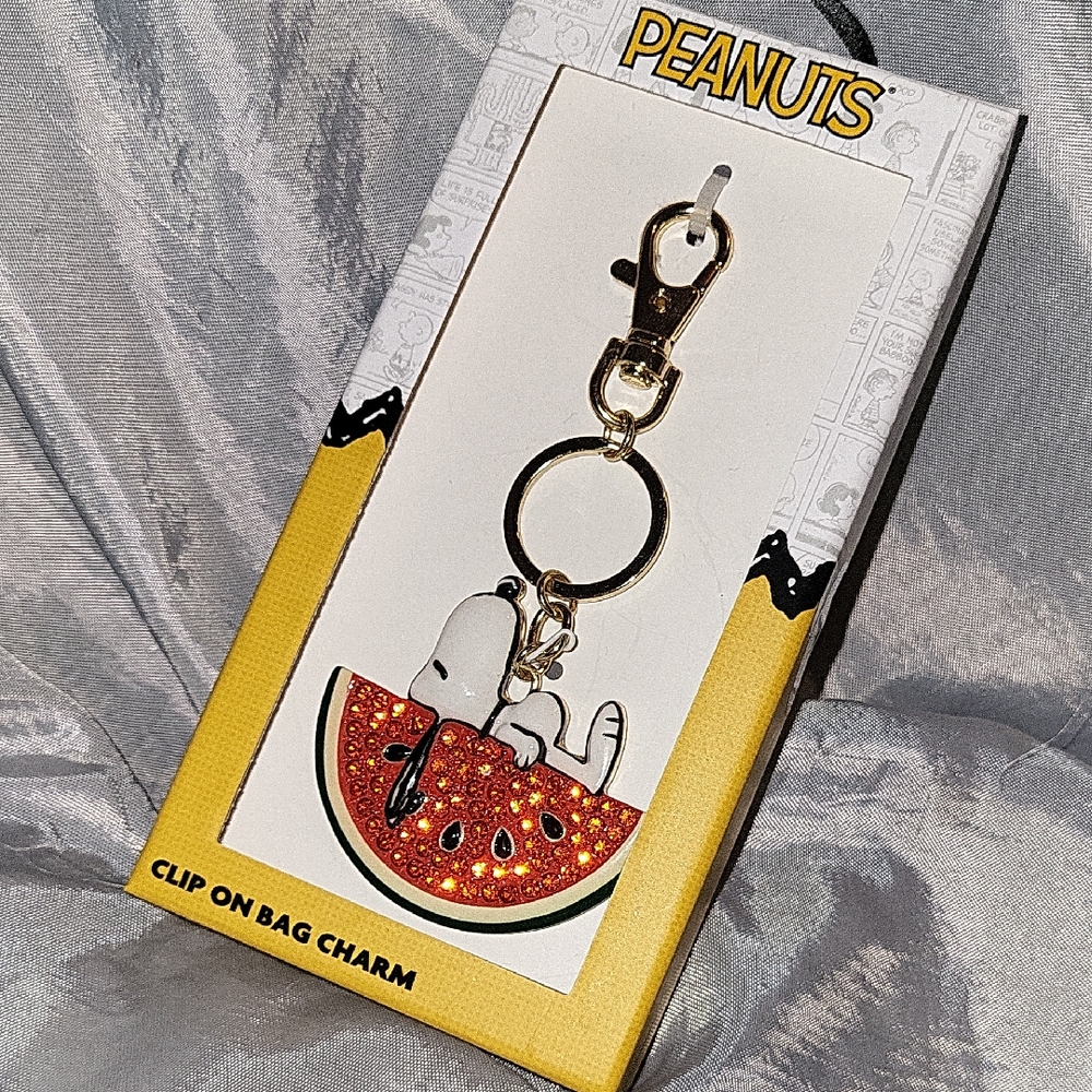 Peanuts Snoopy Watermelon Bag Charm Bnib Ta